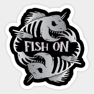 Fish On!- Fish Bones Sticker